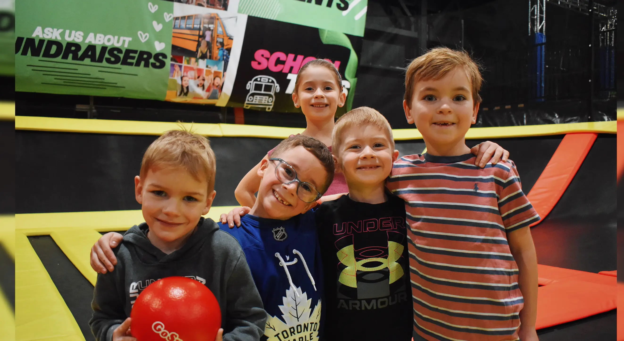 Exterior and branding signage of AeroSports Trampoline Park in Oakville