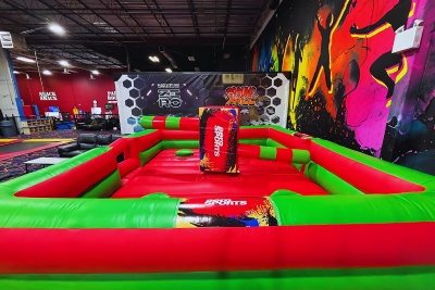 Oakville - Wipeout at AeroSports Oakville indoor trampoline park